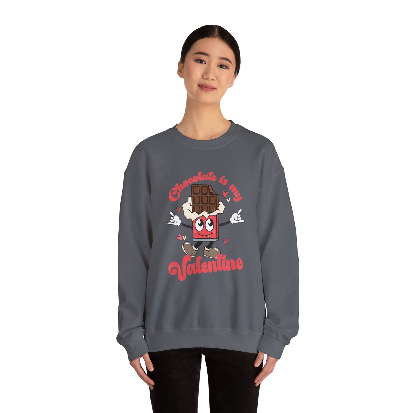 Chocolate is My Valentine Unisex Heavy Blend™ Crewneck Sweatshirt