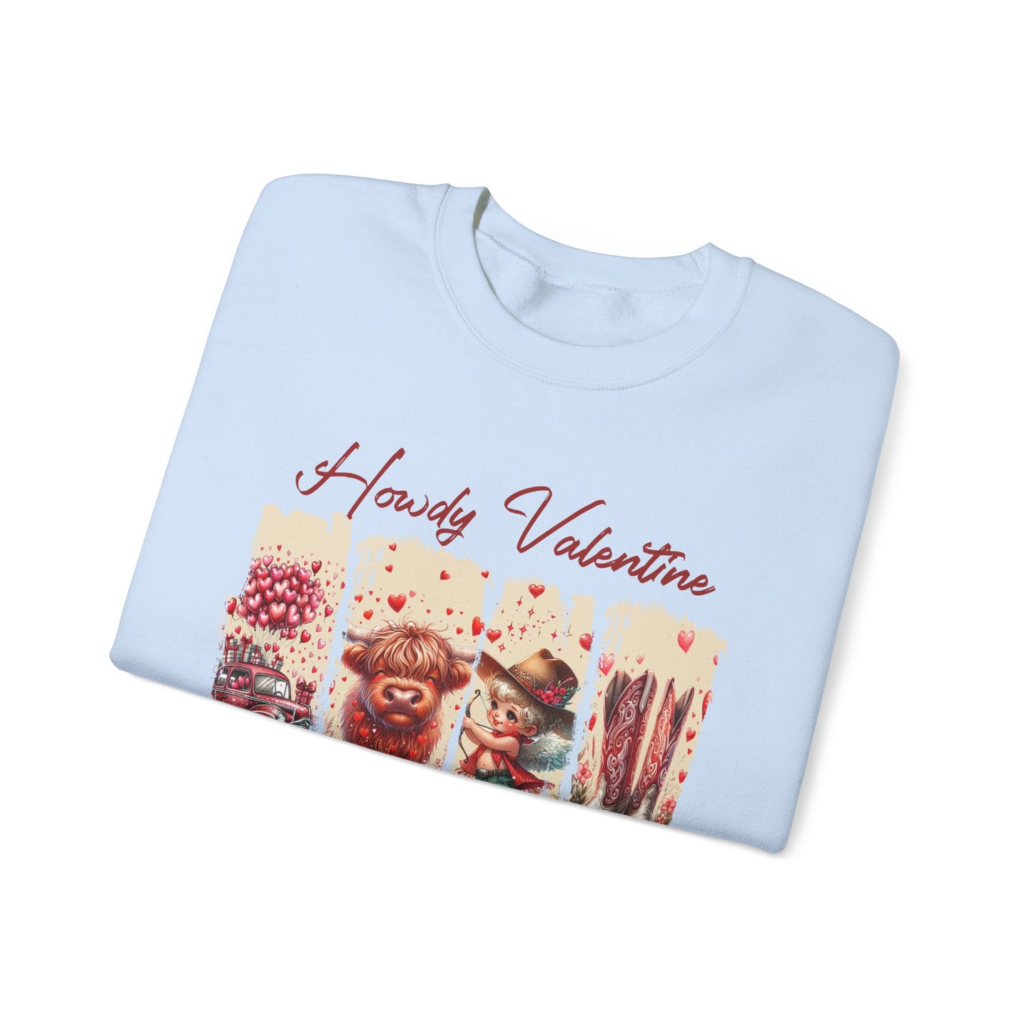 HOWDY Valentine Unisex Heavy Blend™ Crewneck Sweatshirt