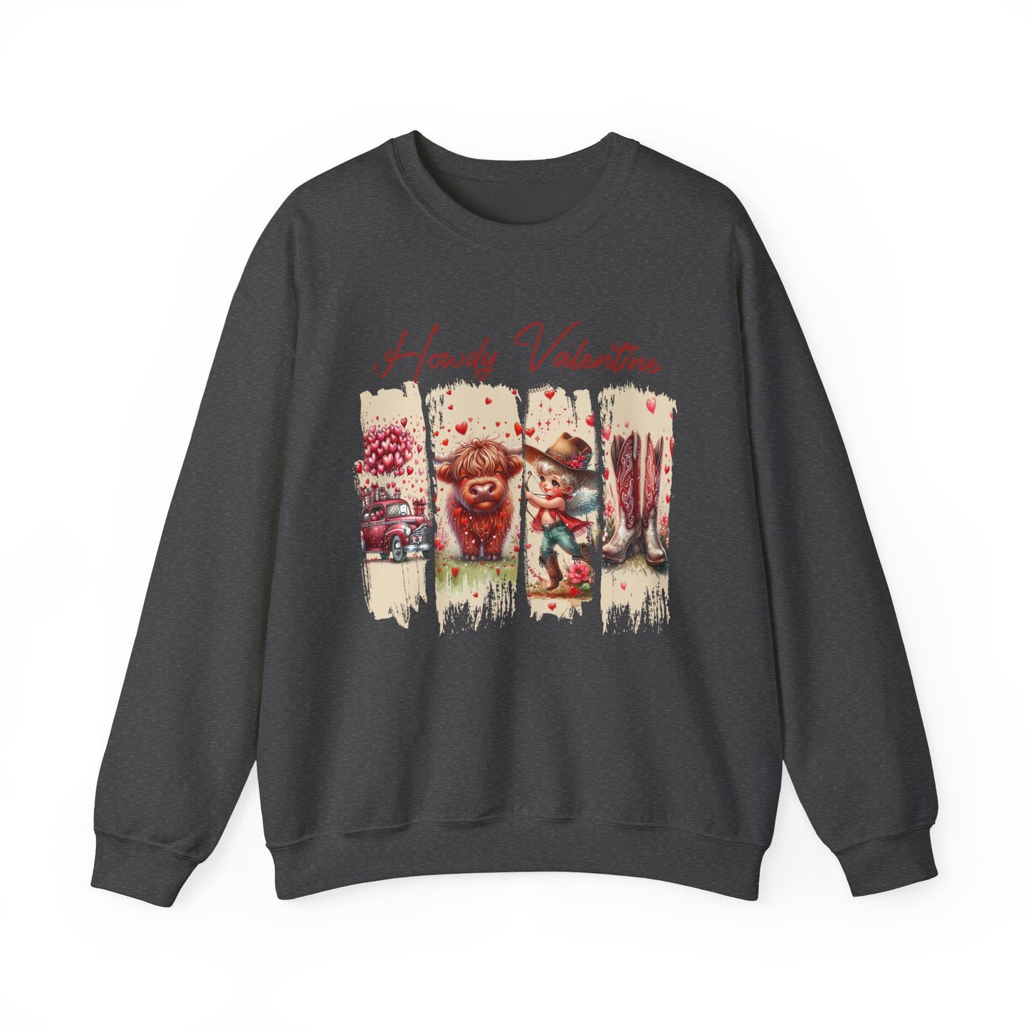 HOWDY Valentine Unisex Heavy Blend™ Crewneck Sweatshirt