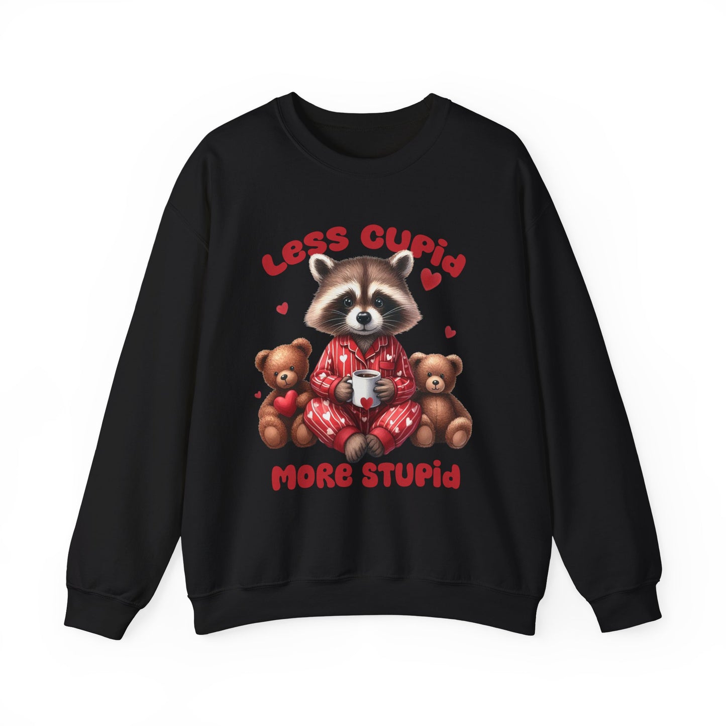 Less Cupid More Stupid Unisex Heavy Blend™ Crewneck Sweatshirt