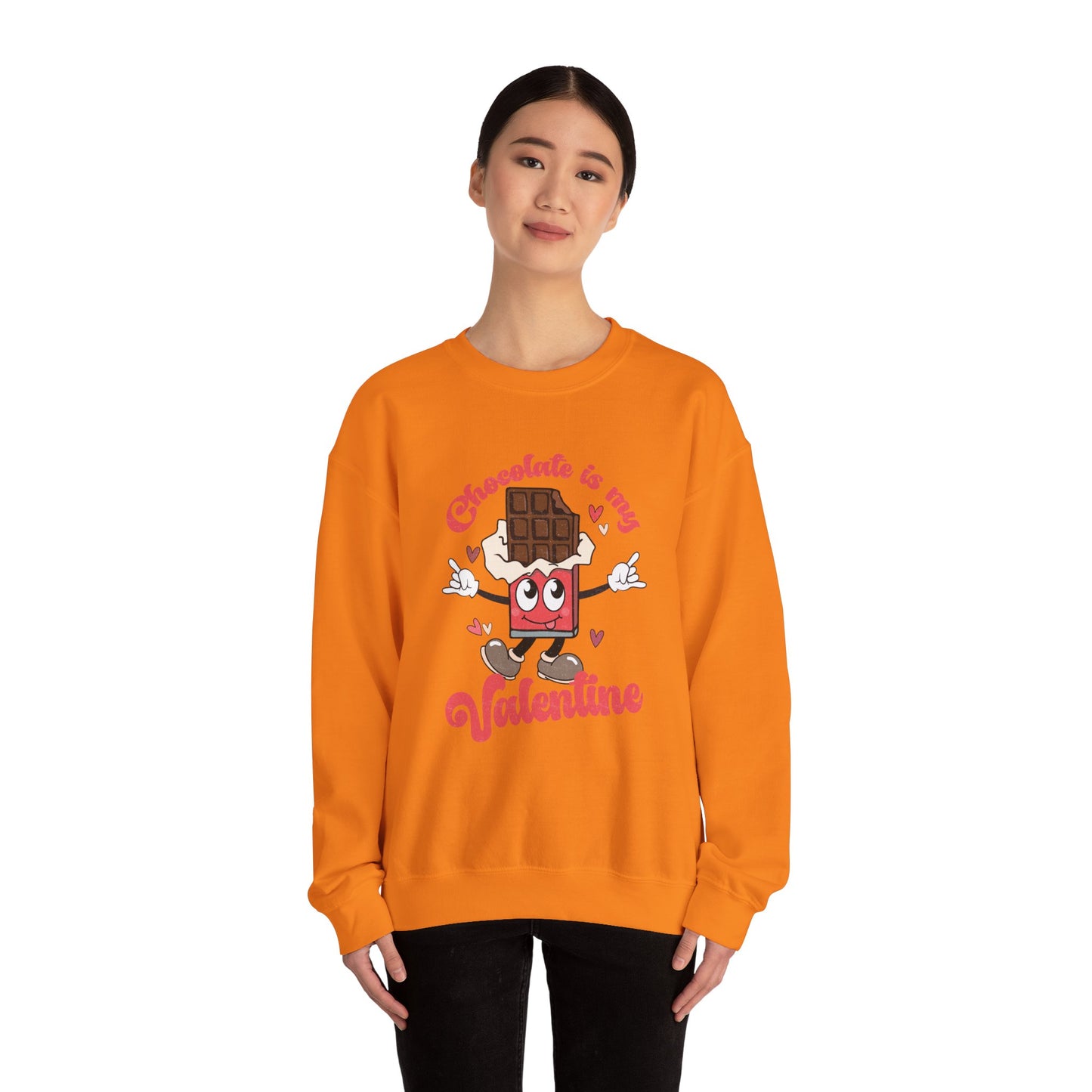 Chocolate is My Valentine Unisex Heavy Blend™ Crewneck Sweatshirt