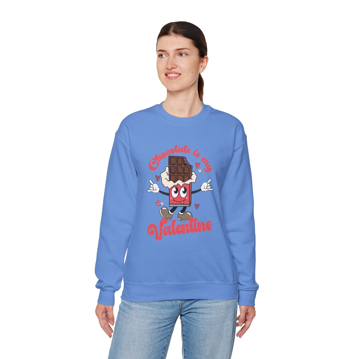 Chocolate is My Valentine Unisex Heavy Blend™ Crewneck Sweatshirt