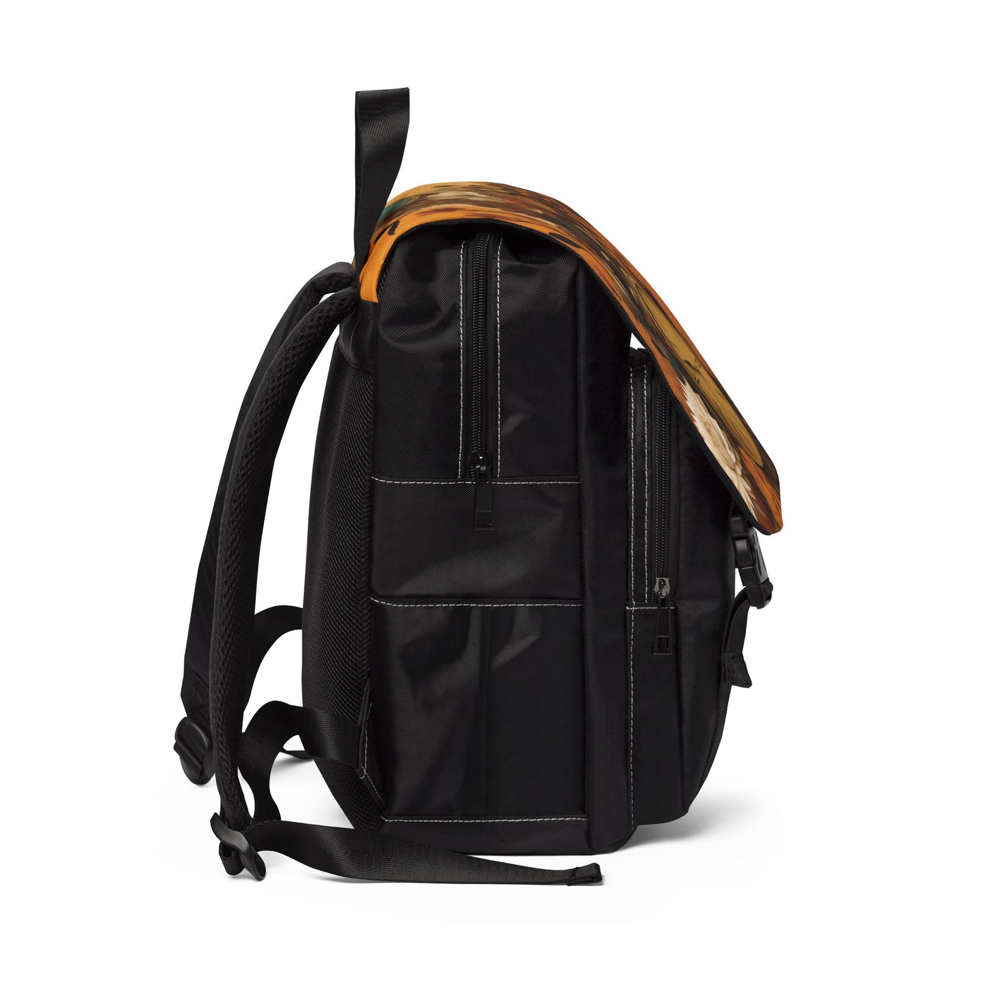 People, Time & Style: A Retro Journey Unisex Casual Shoulder Backpack
