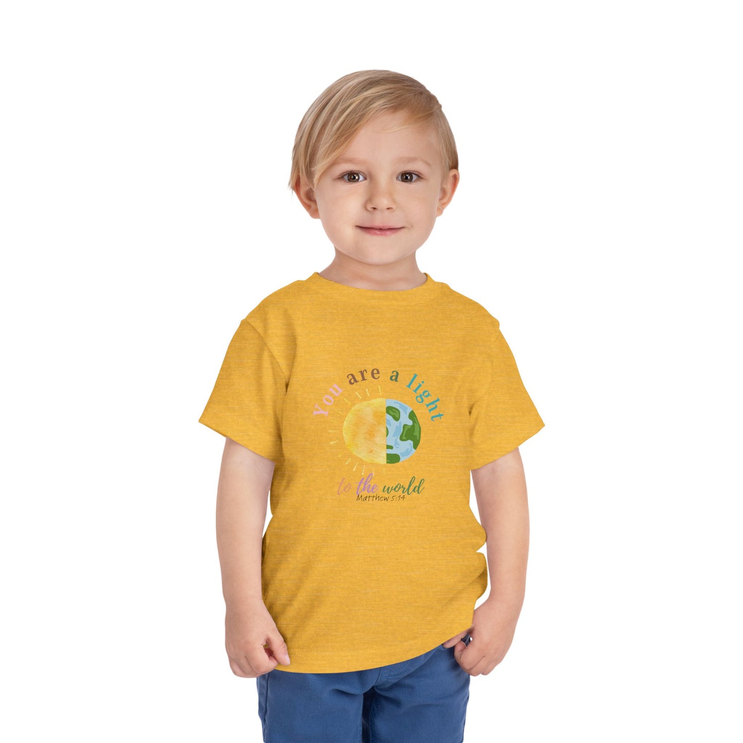 You Are A Light To The World Toddler Short Sleeve Tee
