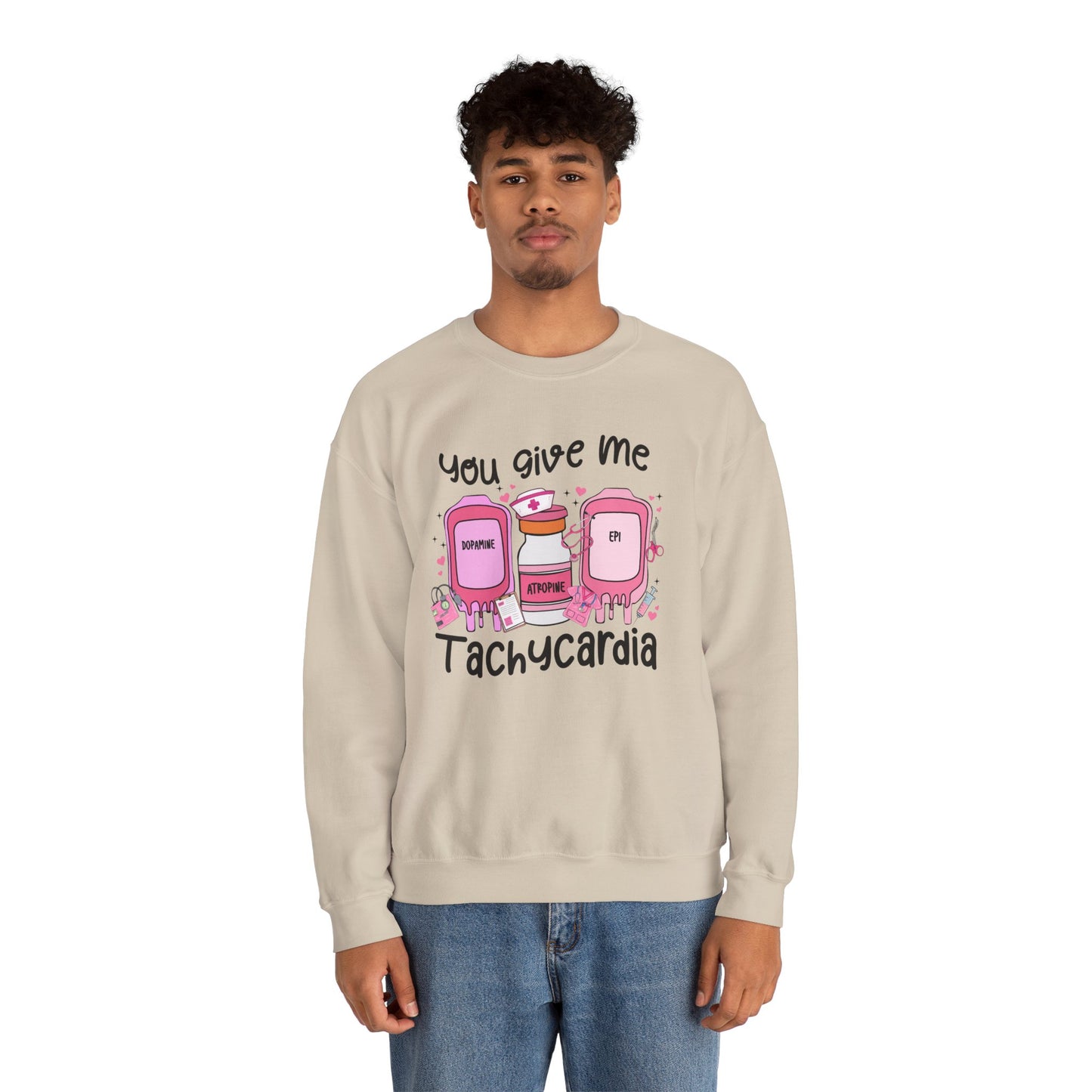 You Give Me Tachycardia Unisex Heavy Blend™ Crewneck Sweatshirt