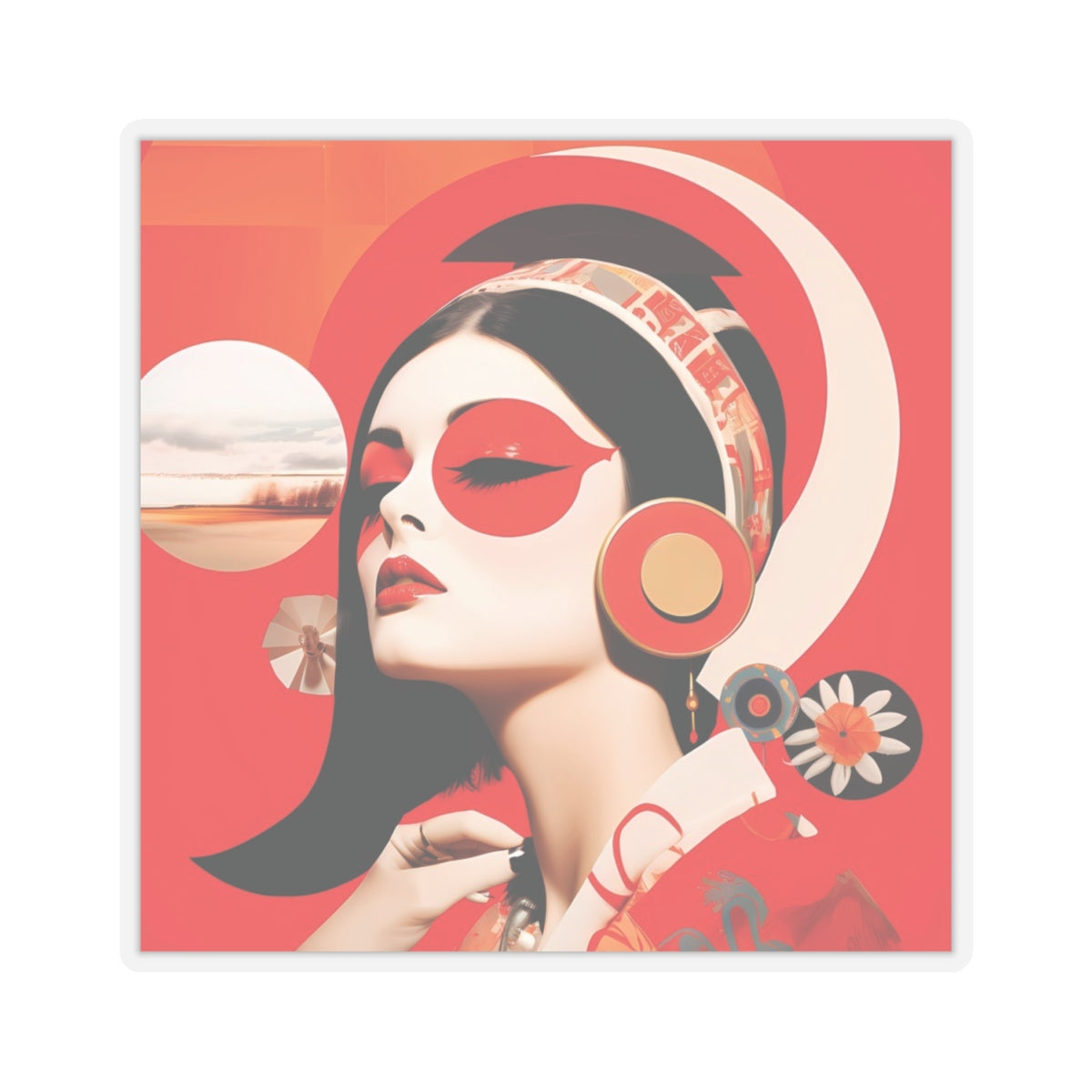 Golden Hour Babe Kiss-Cut Stickers