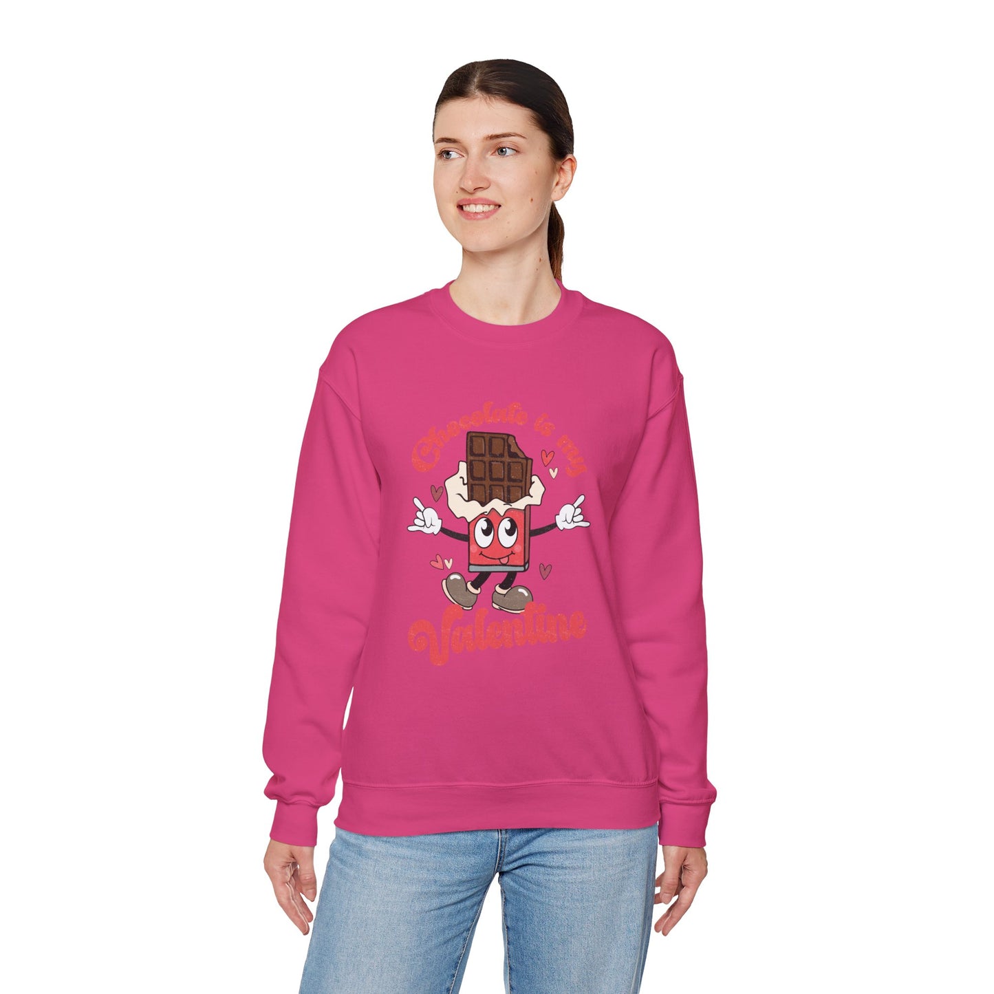 Chocolate is My Valentine Unisex Heavy Blend™ Crewneck Sweatshirt