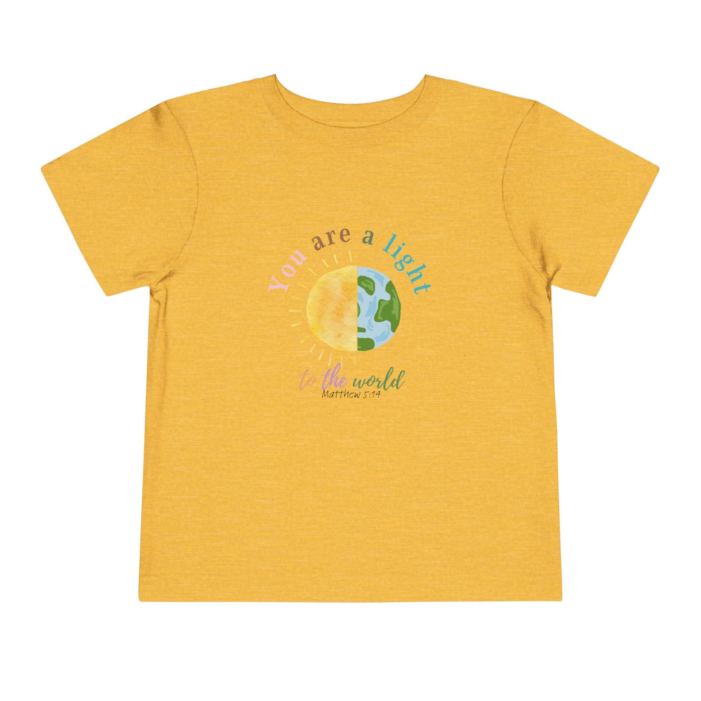 You Are A Light To The World Toddler Short Sleeve Tee