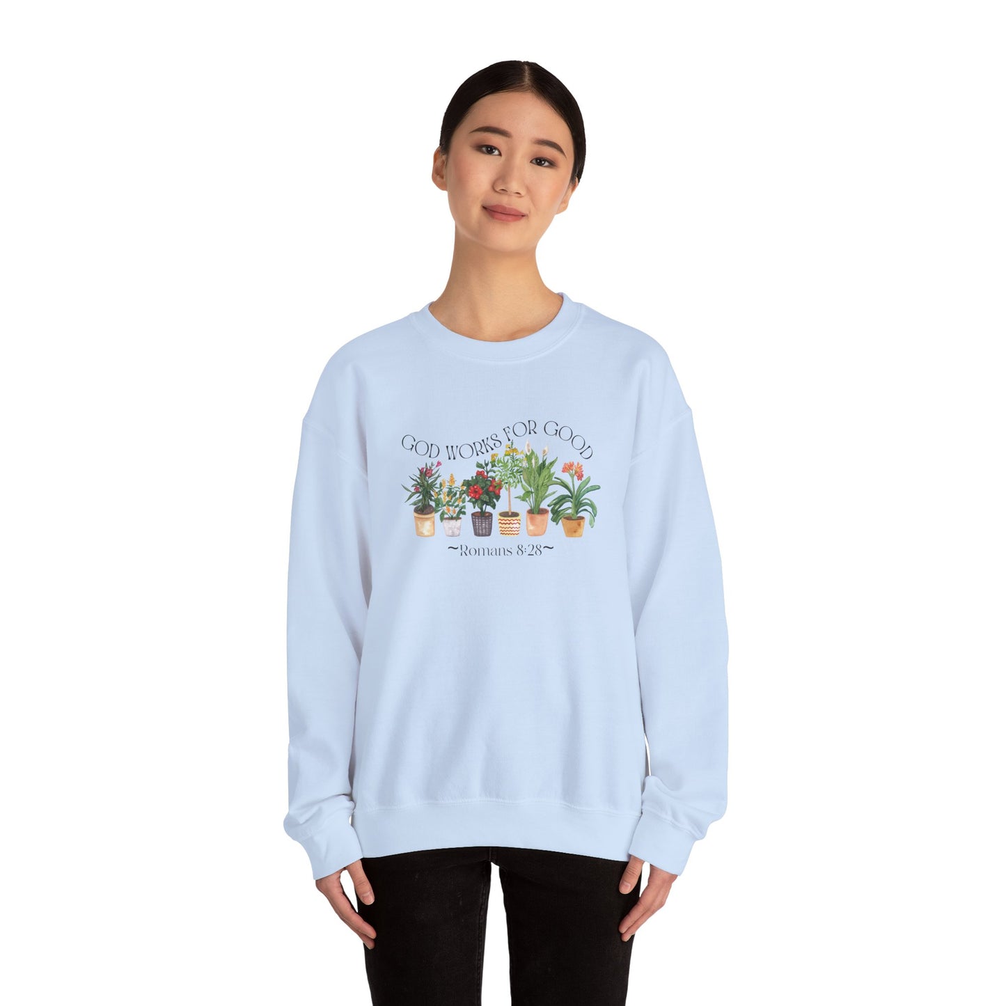 God Works For Good Unisex Heavy Blend™ Crewneck Sweatshirt