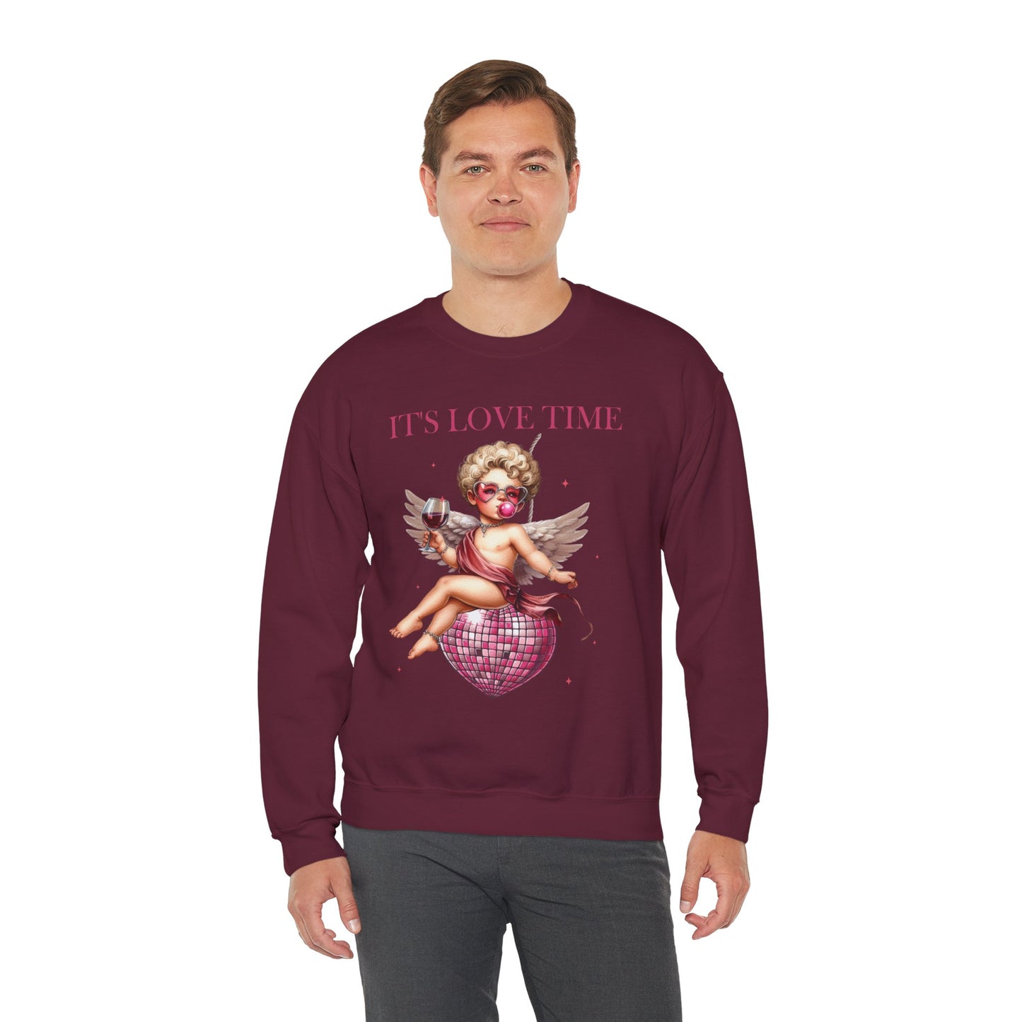 It’s Love Time Unisex Heavy Blend™ Crewneck Sweatshirt