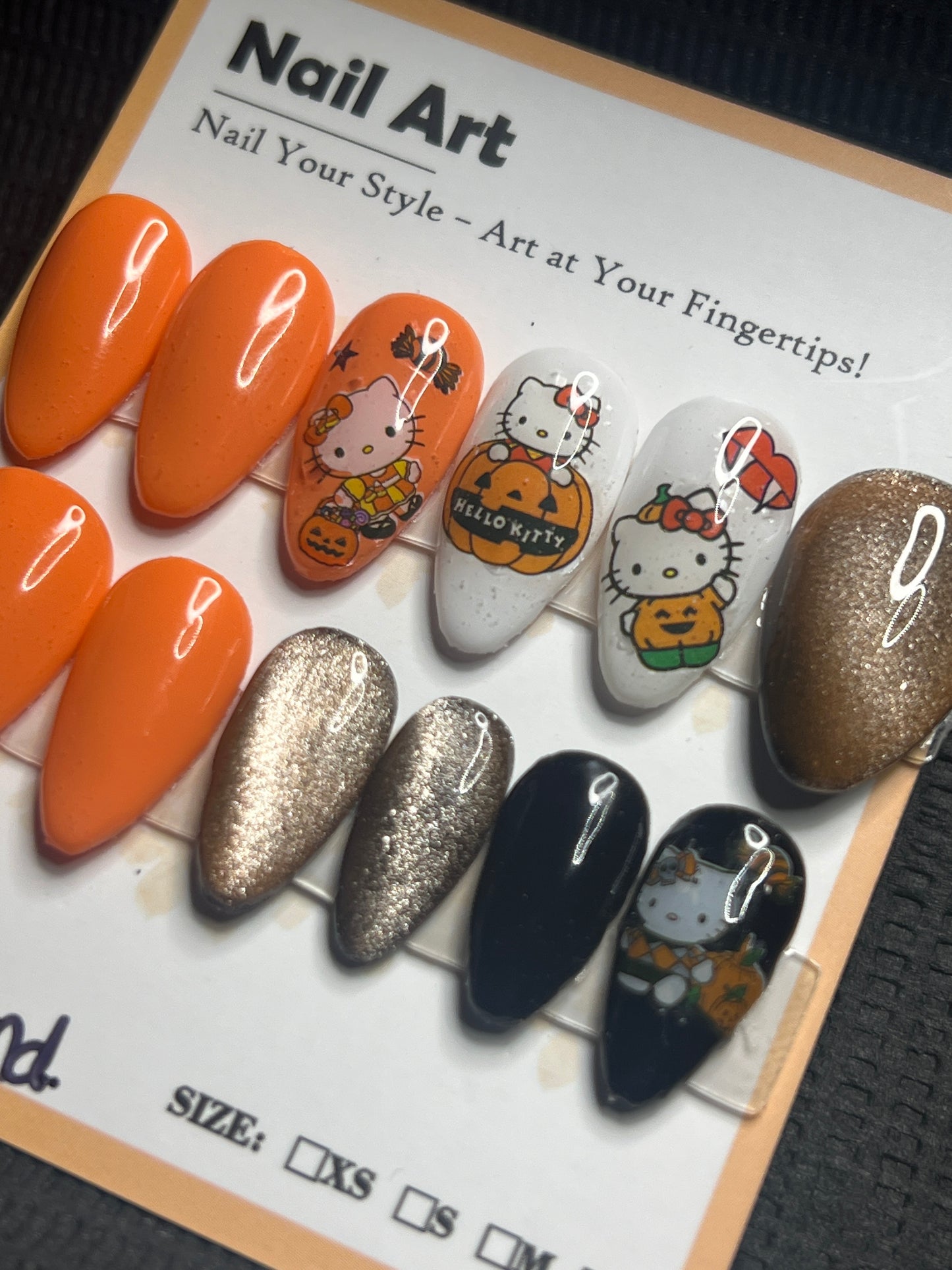 Boo-tiful Kitty. Short Almond