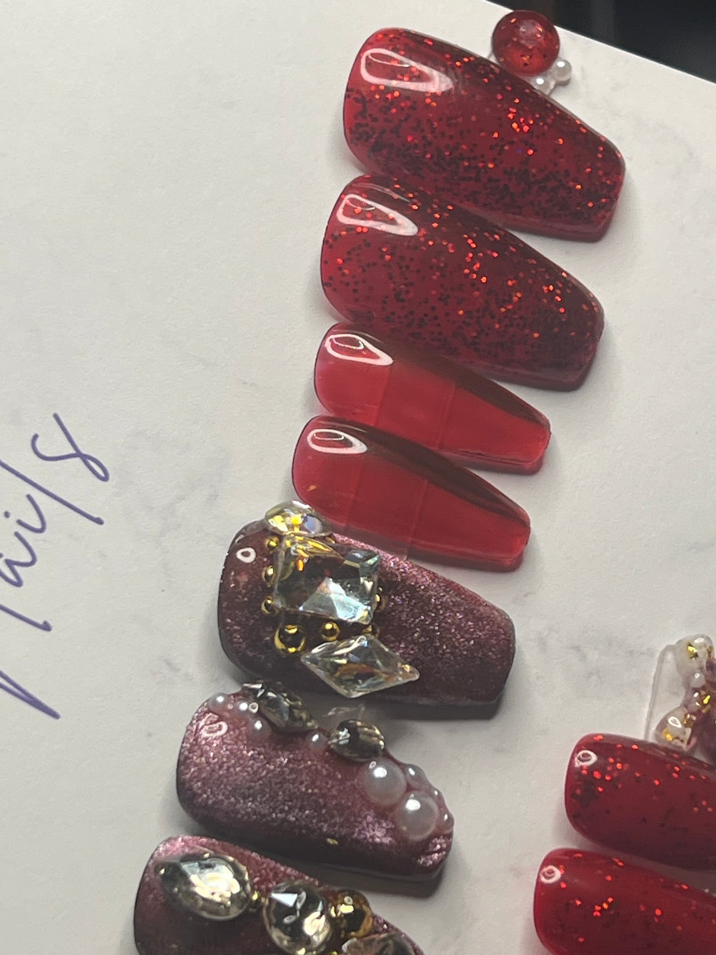 Red Flare Long Coffin