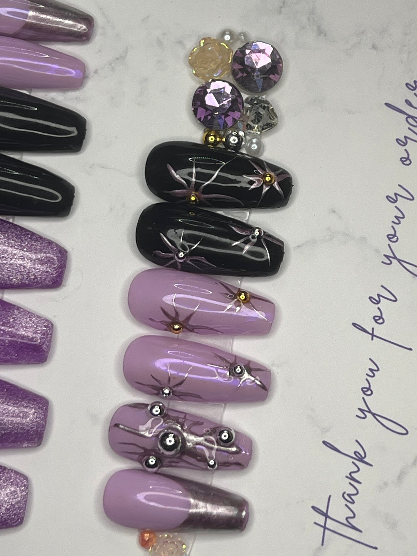 Purple Stars Medium Coffin