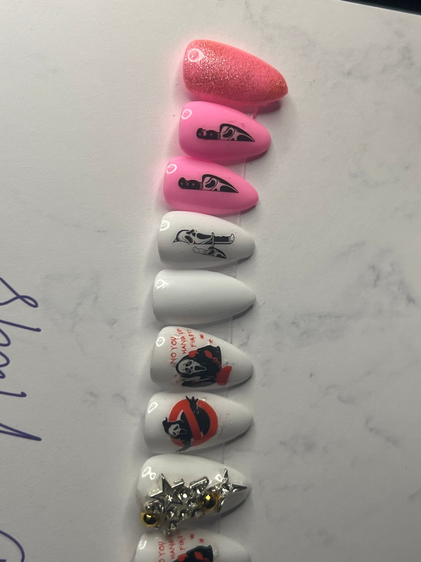 No You Hang Up Baby Girl Short Almond