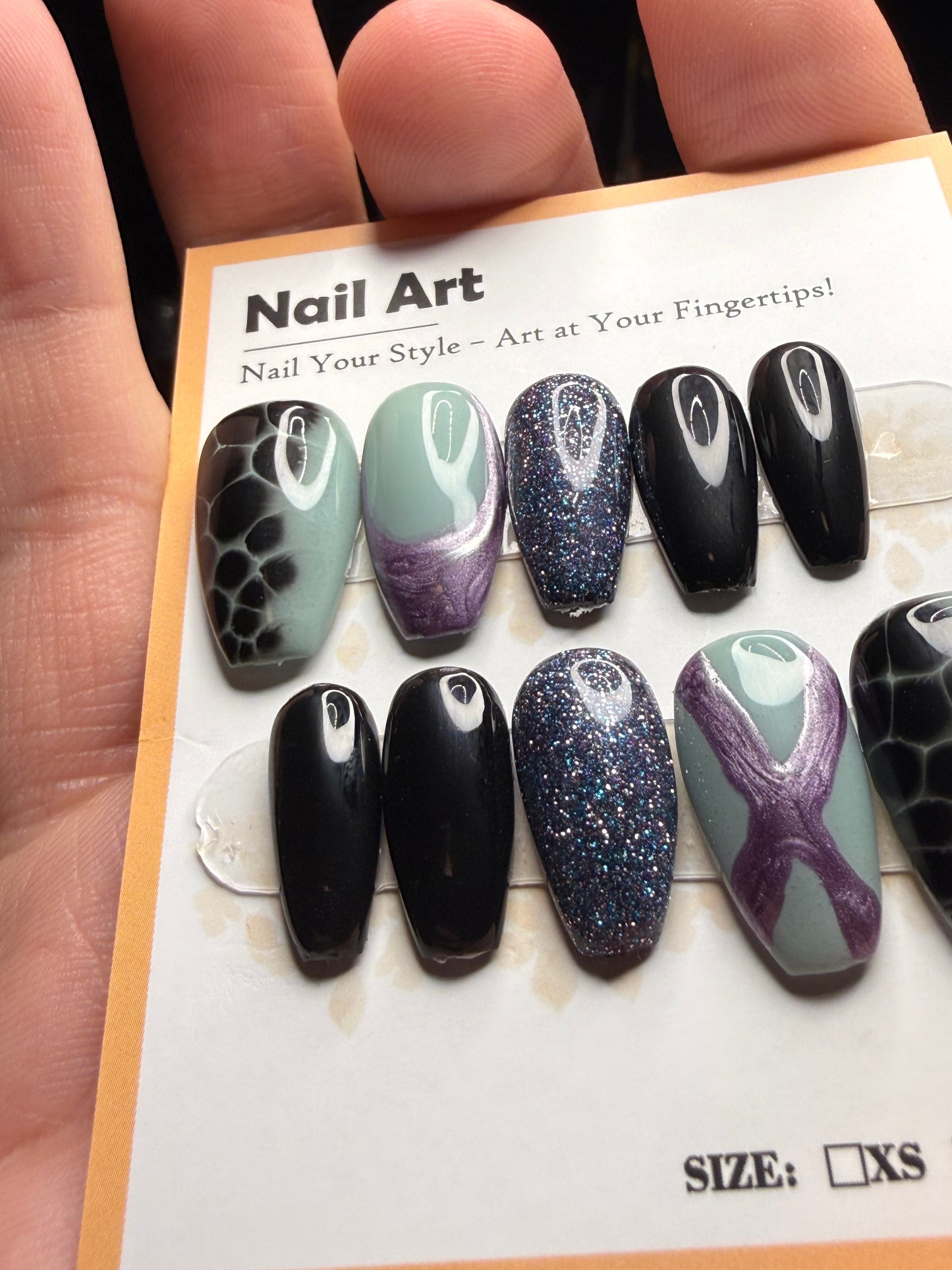 Short Coffin Press on Nails