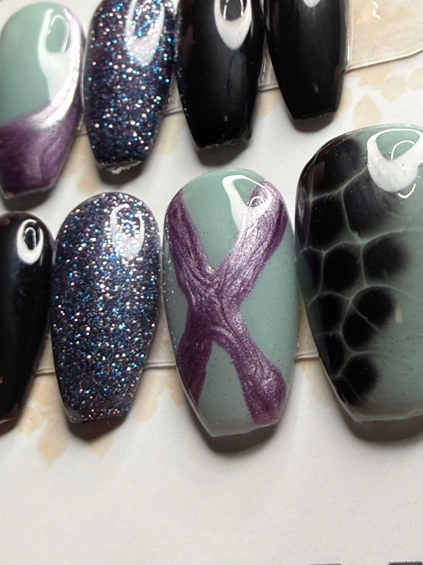 Short Coffin Press on Nails