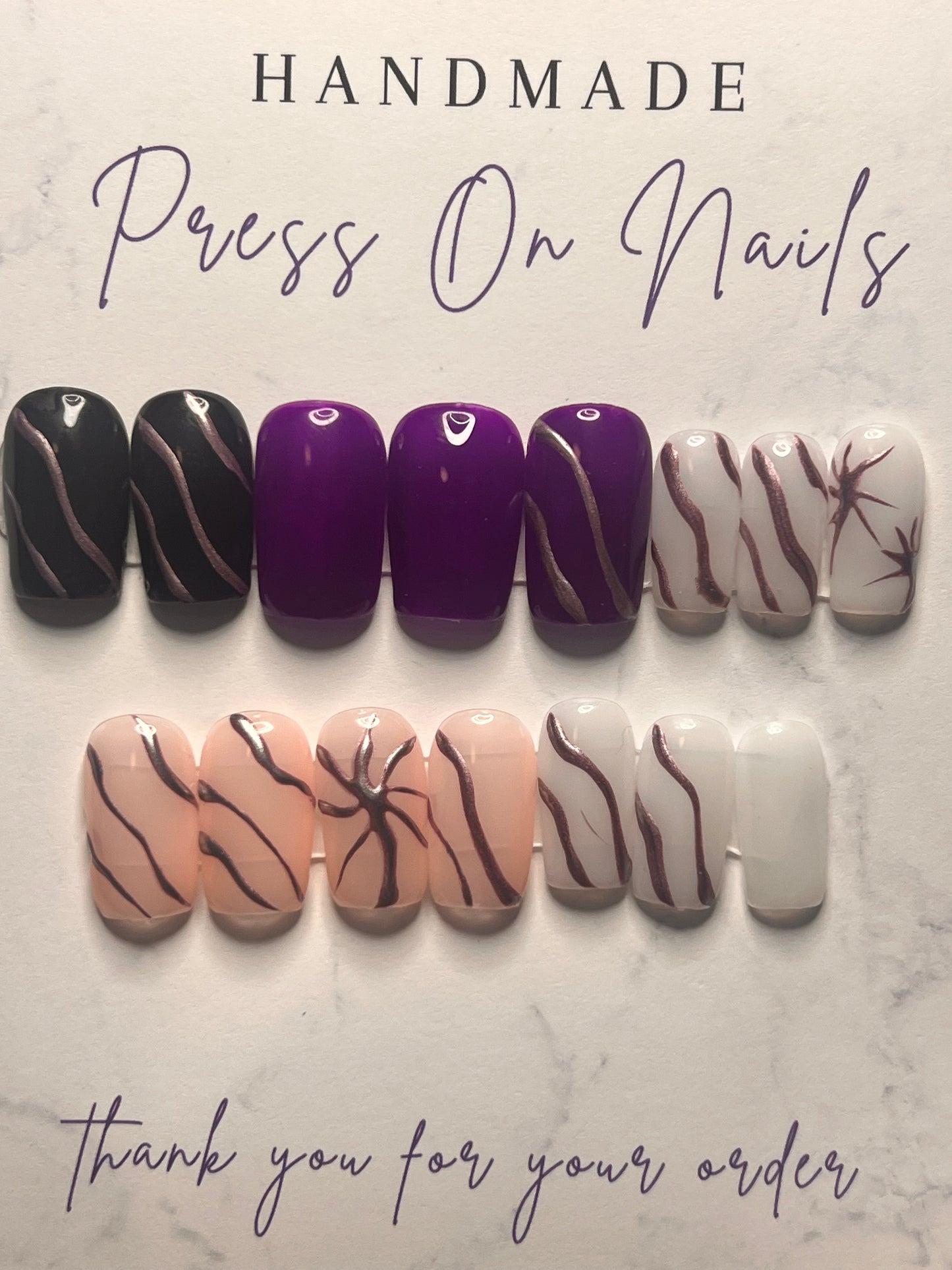 Purple Inkblot: Short Square