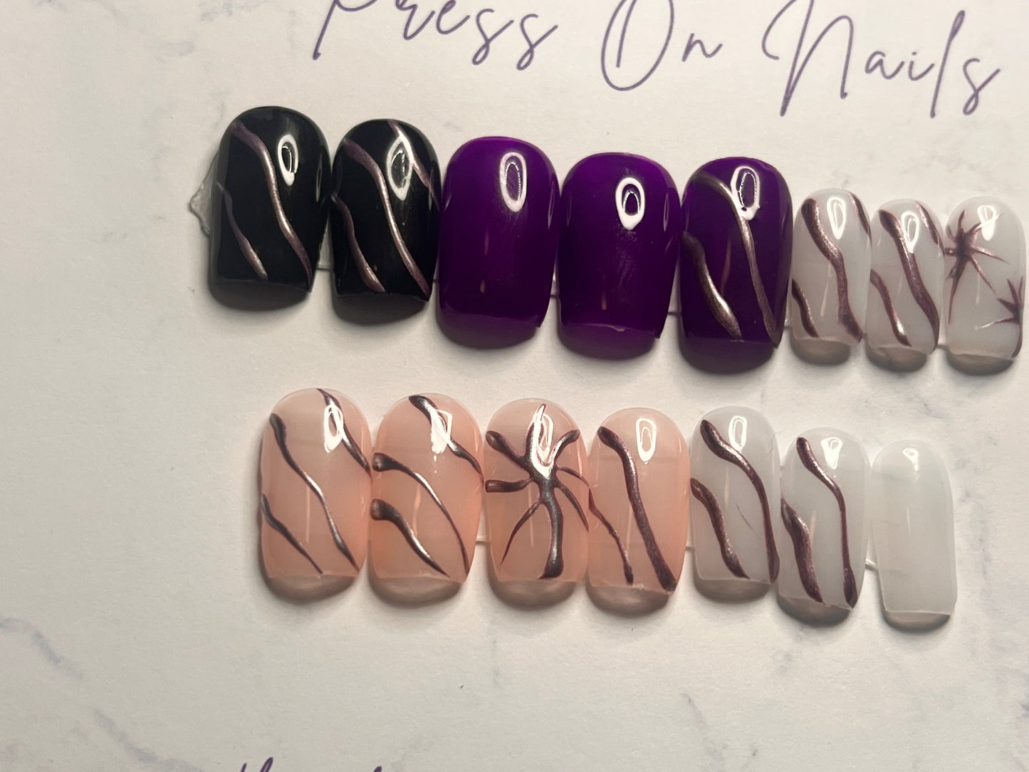 Purple Inkblot: Short Square