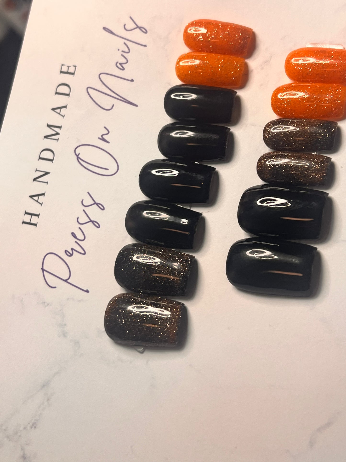 Tangerine Sparkle: Short Square