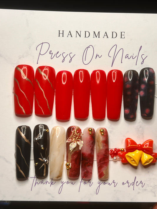 Red Abstract Long Square