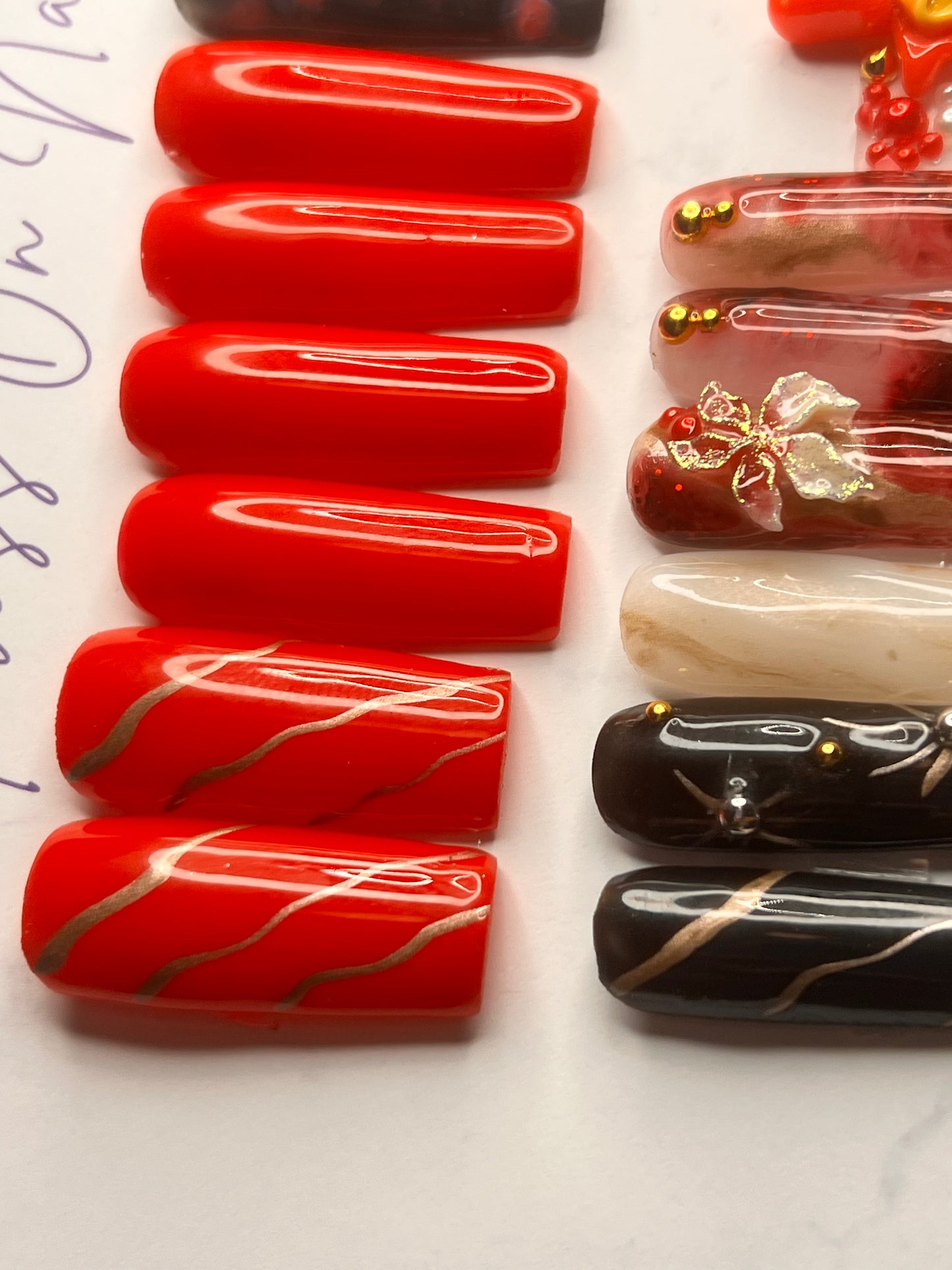 Red Abstract Long Square