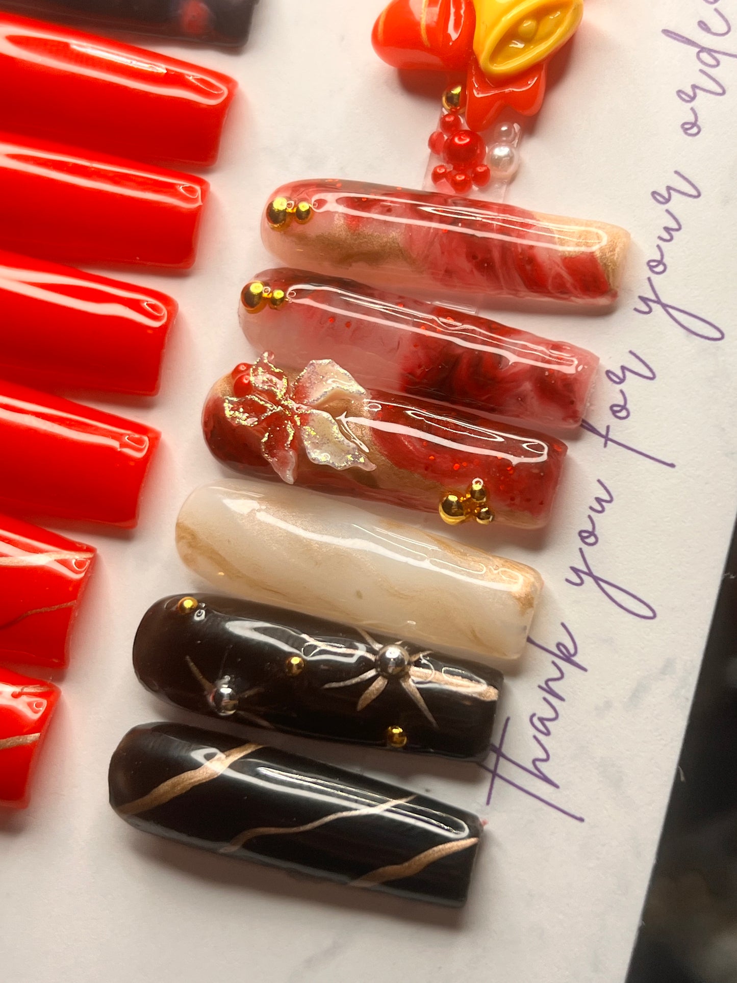 Red Abstract Long Square