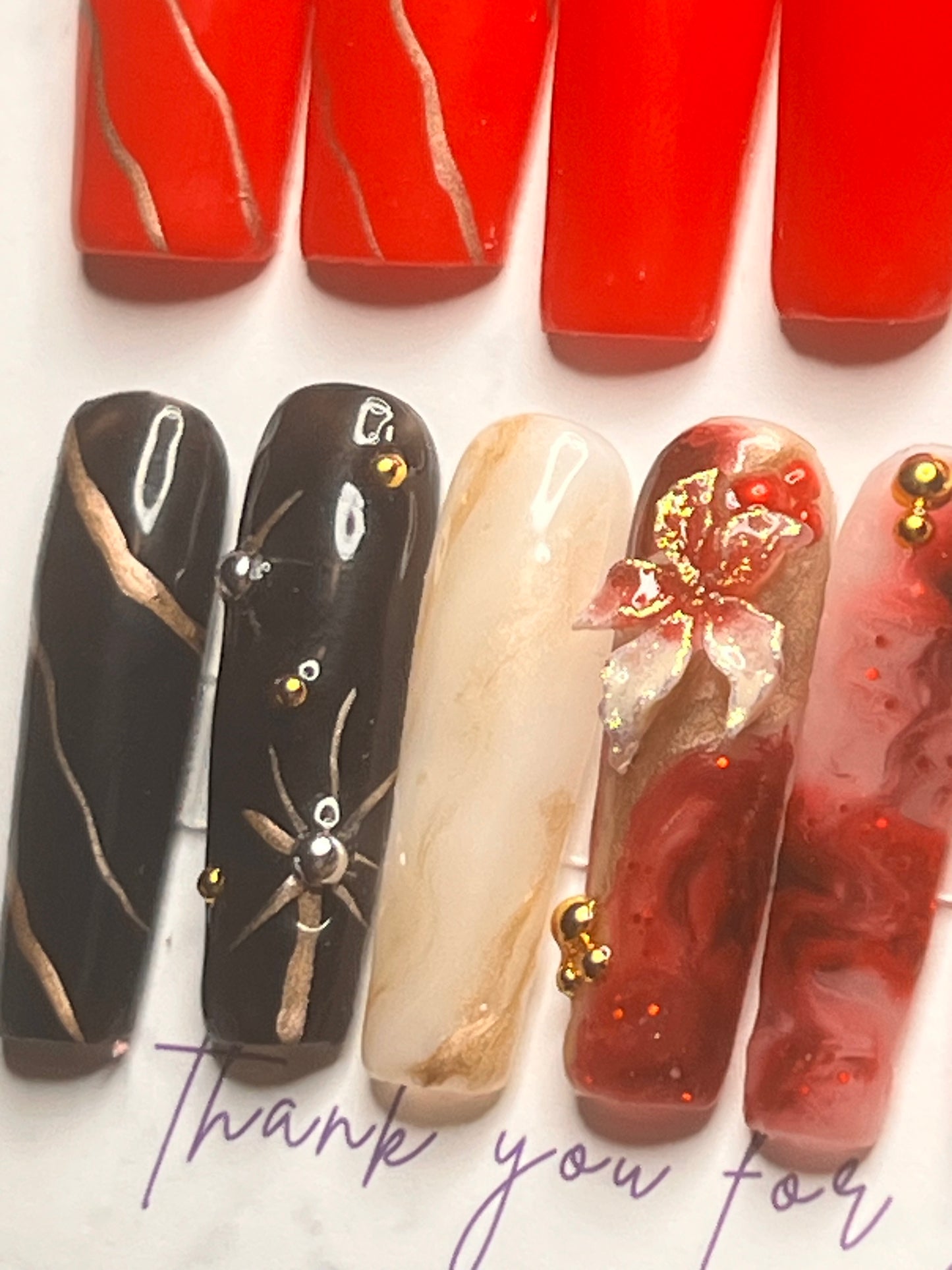 Red Abstract Long Square