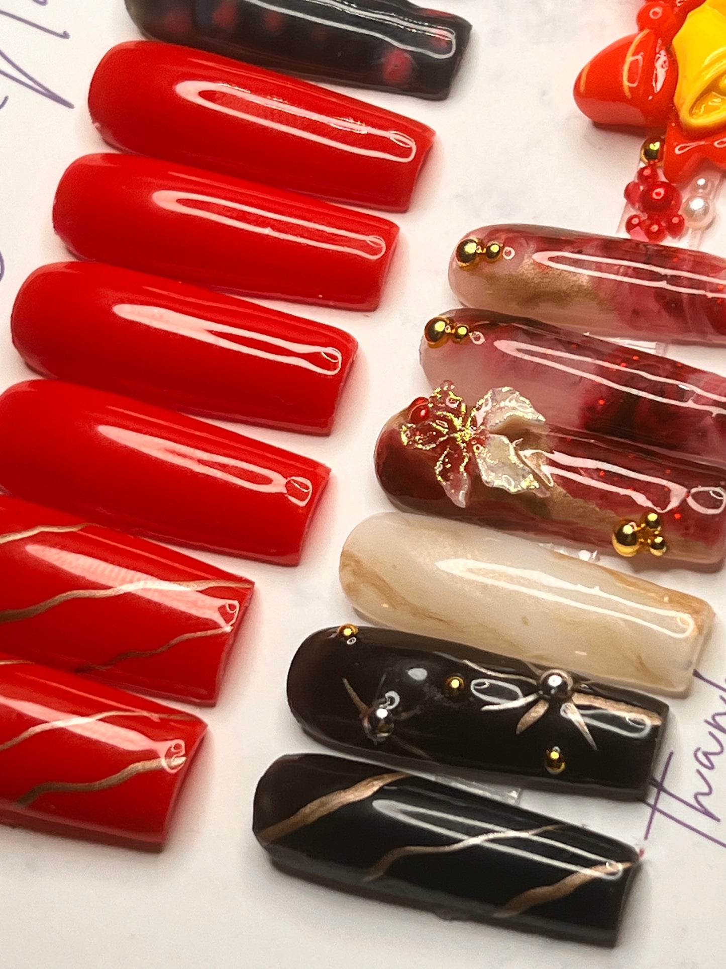 Red Abstract Long Square