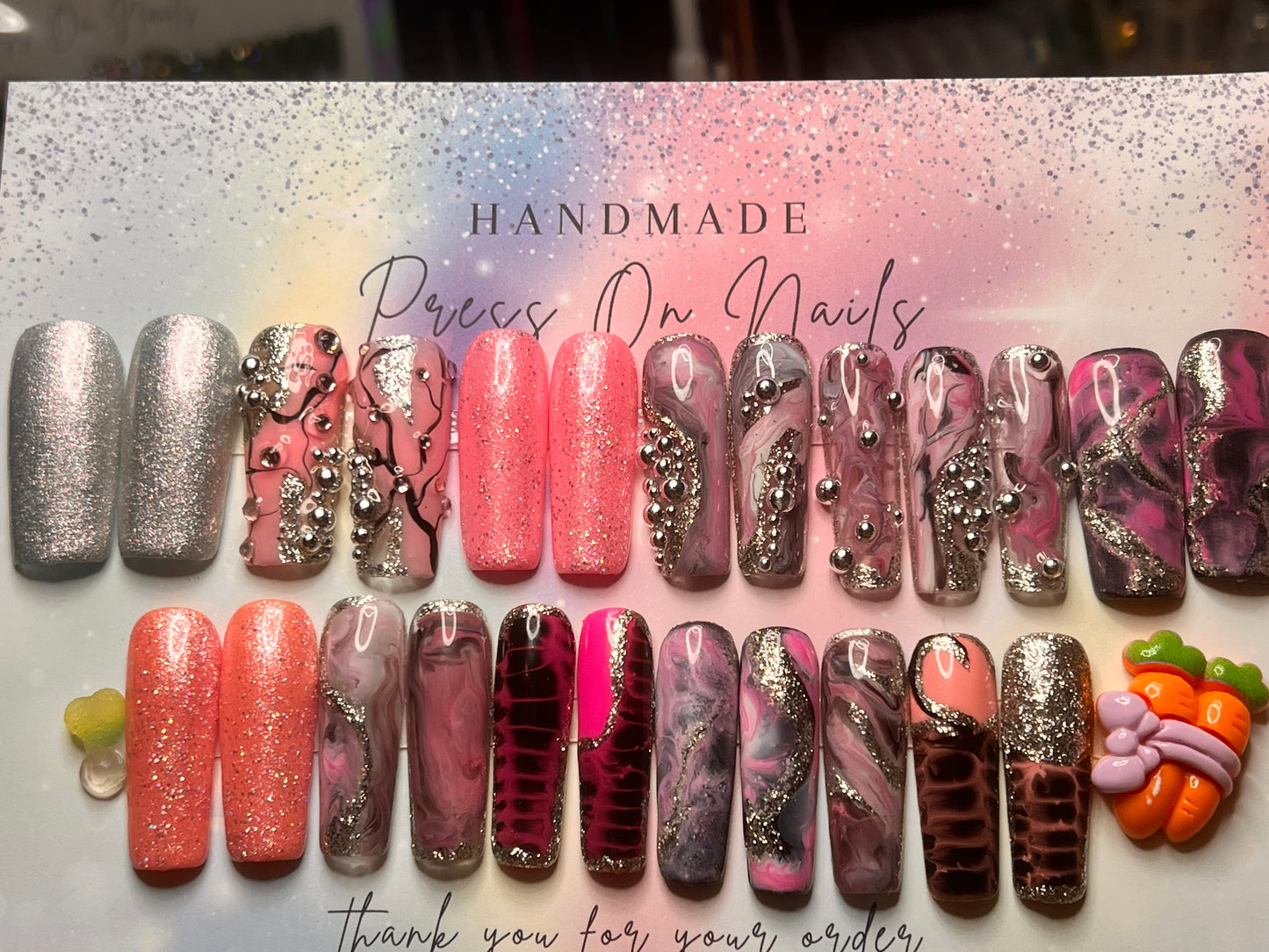 Long Square Pink Abstract