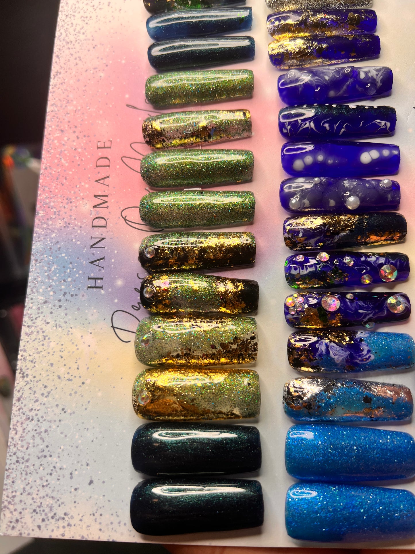 Green/Blue Abstract Long Square