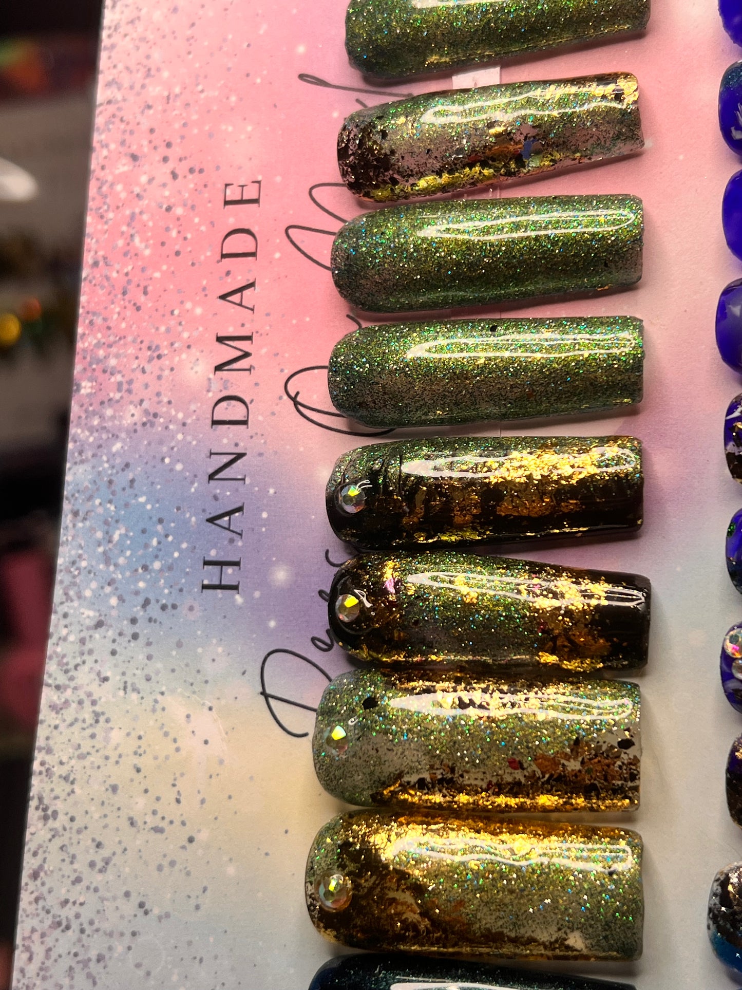 Green/Blue Abstract Long Square