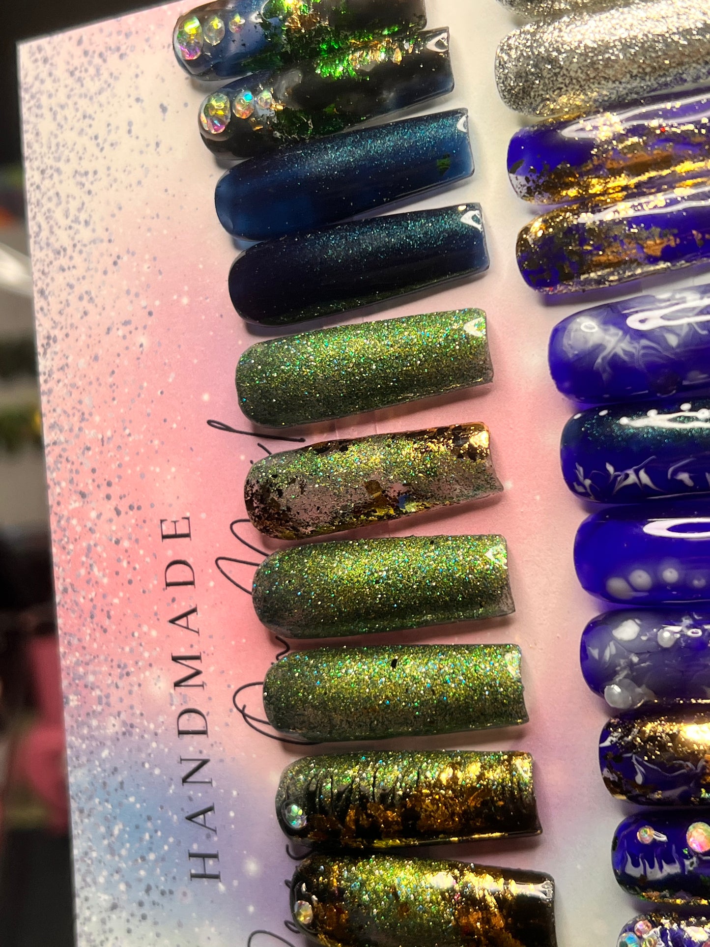 Green/Blue Abstract Long Square