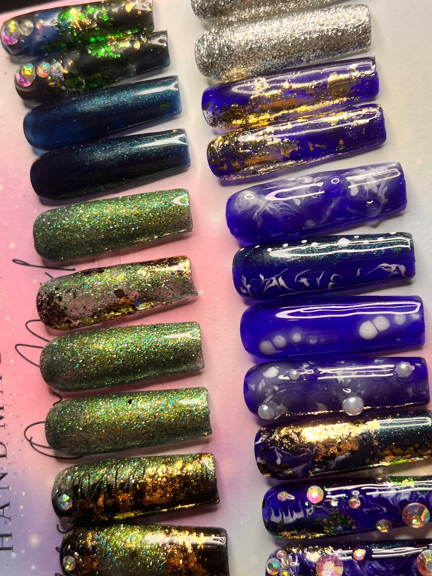 Green/Blue Abstract Long Square