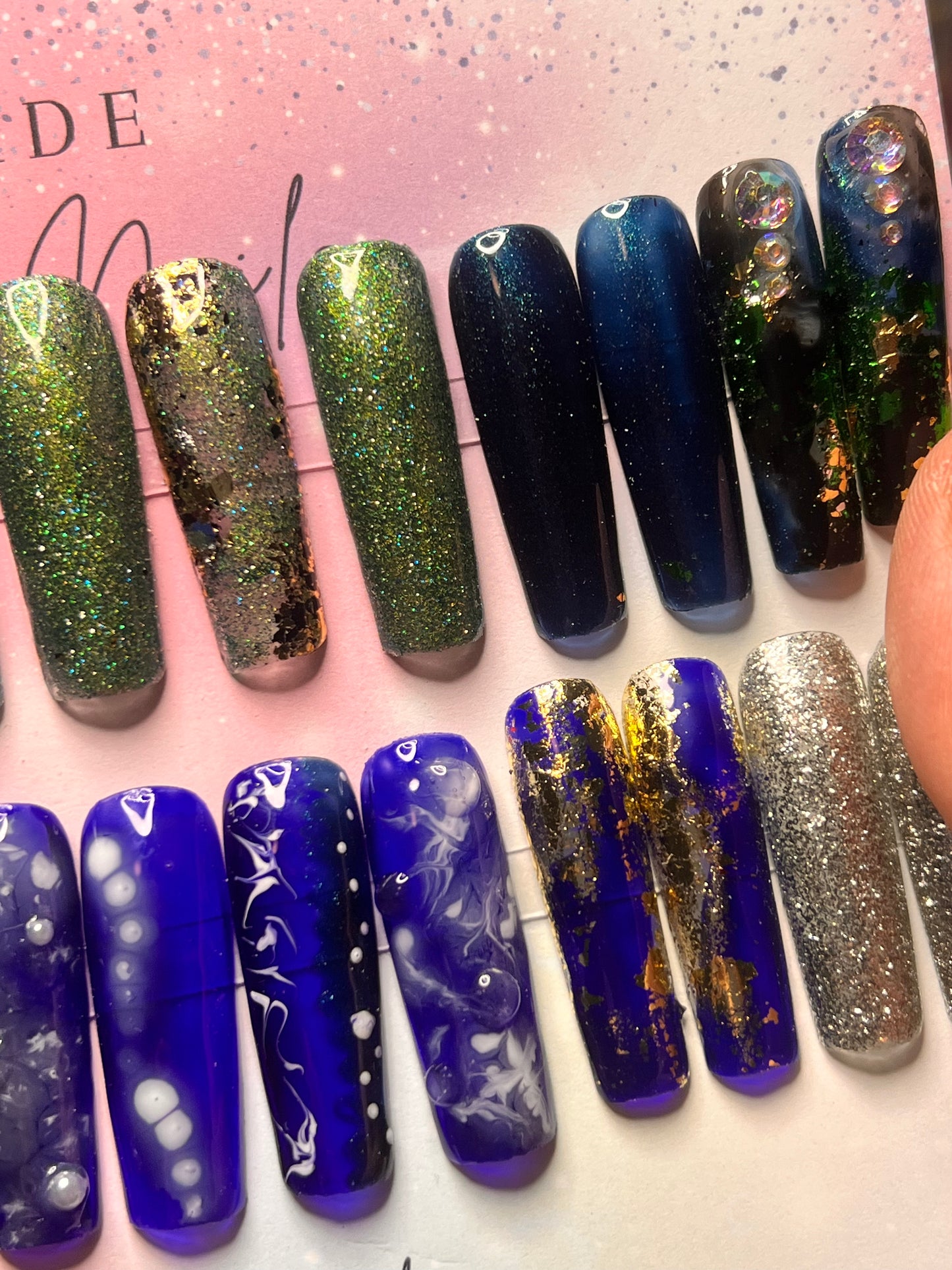 Green/Blue Abstract Long Square