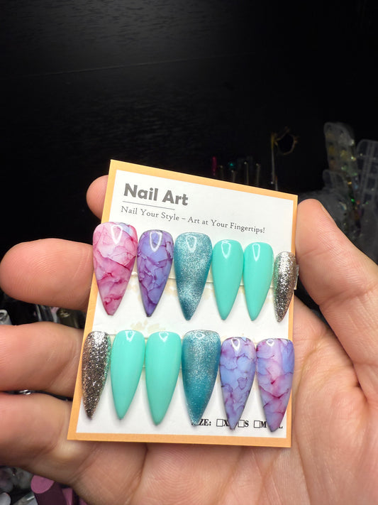 Cotton Candy Short Stiletto