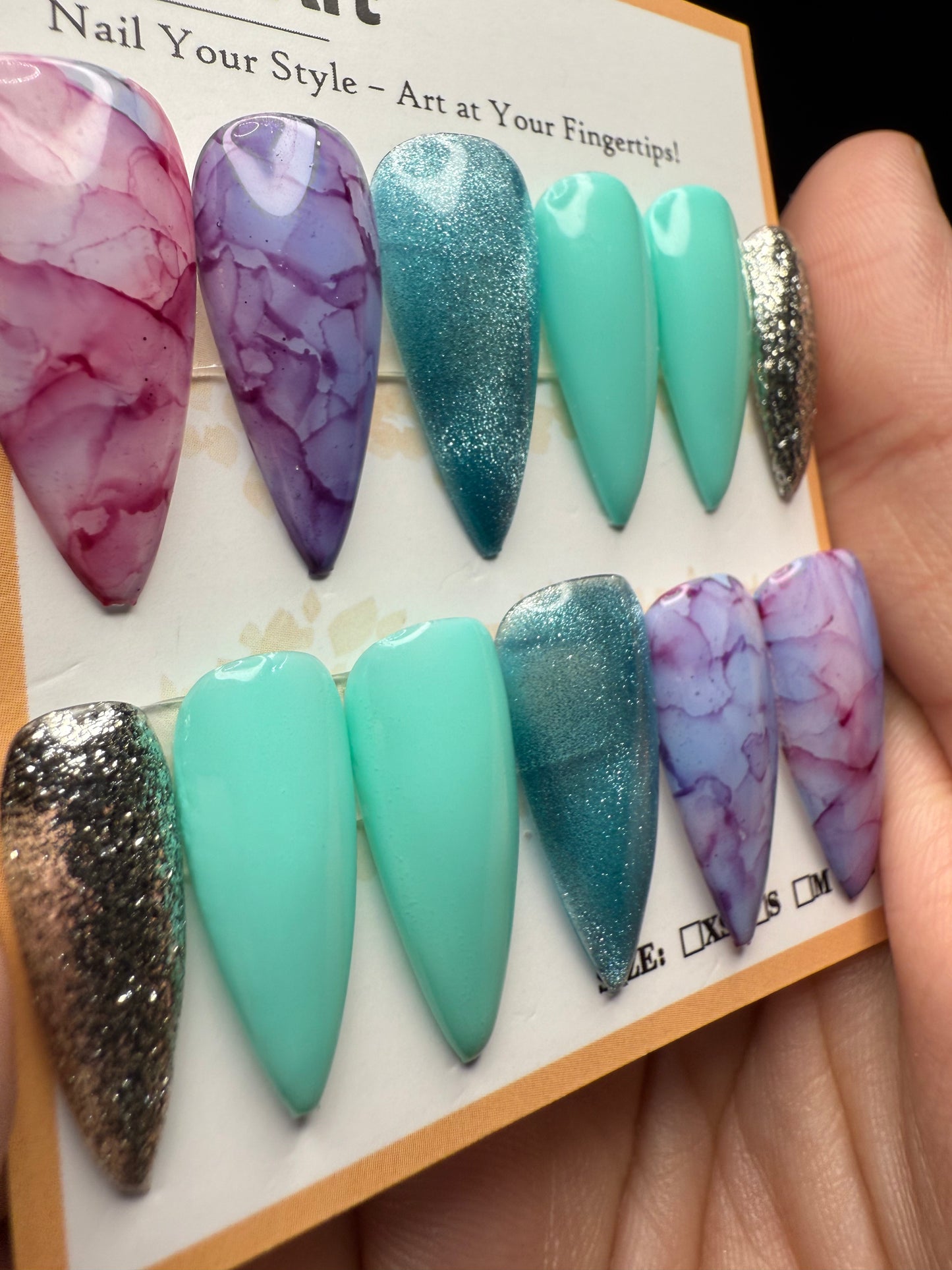 Cotton Candy Short Stiletto