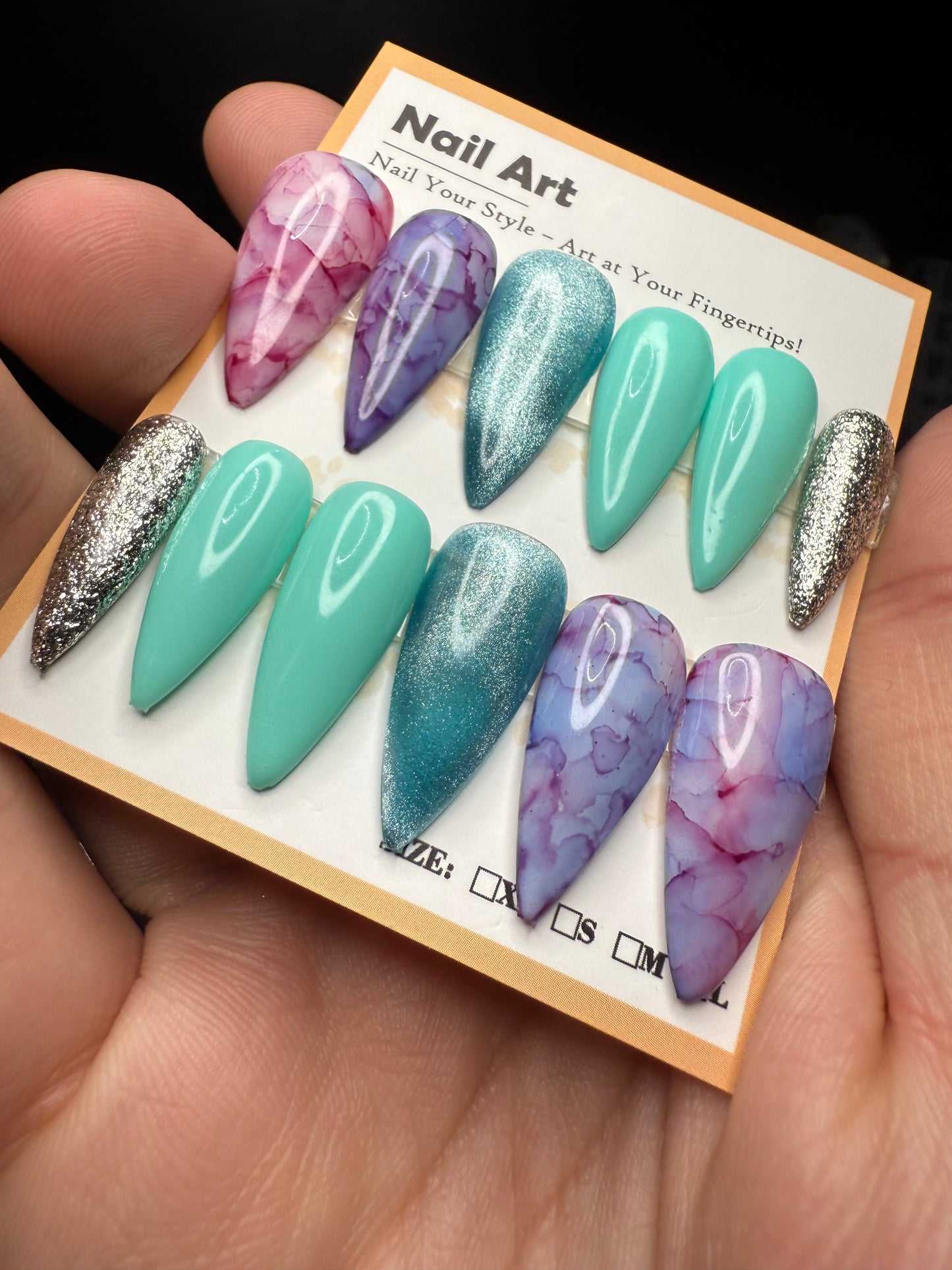 Cotton Candy Short Stiletto