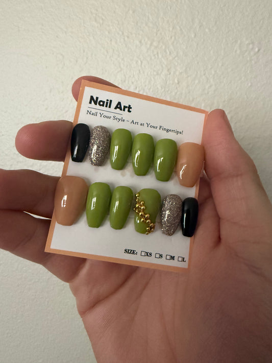 Short Coffin Press On Set