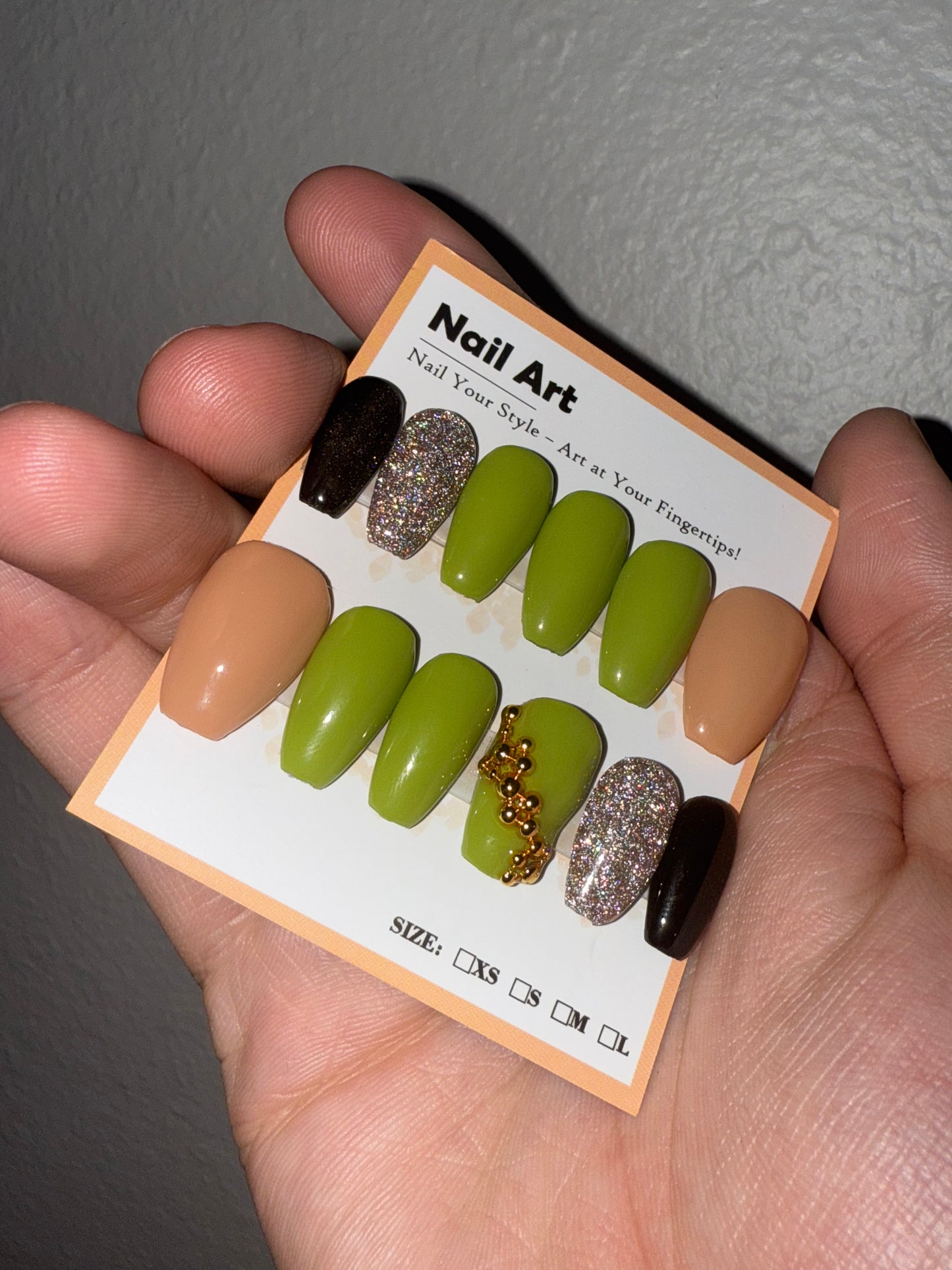 Short Coffin Press On Set