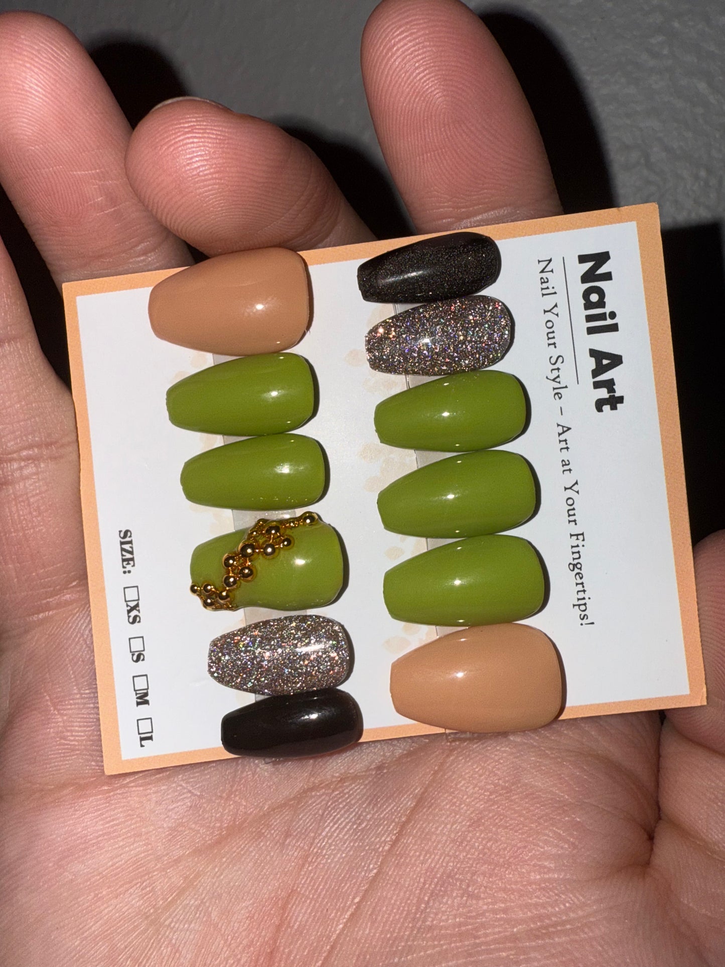 Short Coffin Press On Set